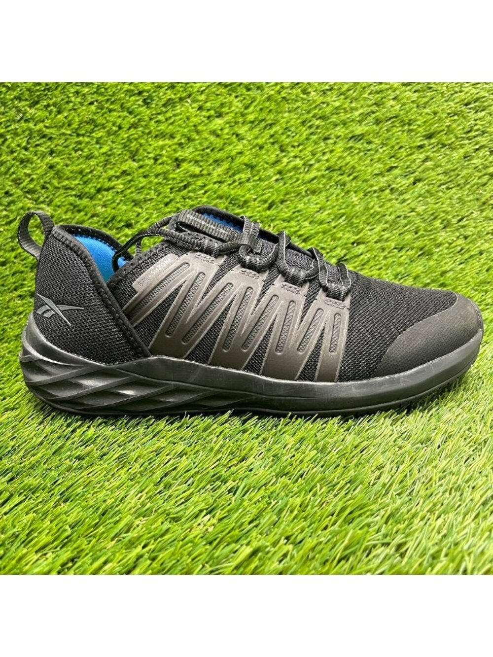 Reebok Astroride SR EH Mens Size 8 Black Slip-Resistant Safety Toe Work Shoes